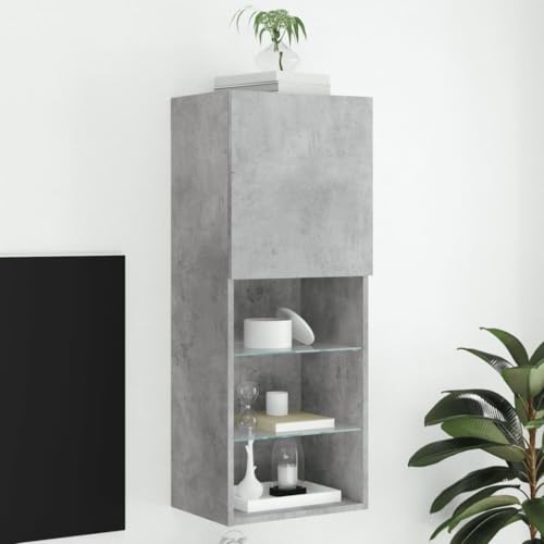 Woonisher TV-Schrank mit LED-Leuchten Betongrau 40,5x30x102 cm tv Schrank Sideboard fernsehschrank Woonisher TV-Schrank mit LED-Leuchten Betongrau 40,5x30x102 cm tv Schrank Sideboard fernsehschrank von Woonisher