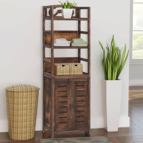 Woonisher Vitrine Dunkelbraun 46x24x140 cm Massivholz Paulownia kommoden & sideboards allzweckschrank Woonisher Vitrine Dunkelbraun 46x24x140 cm Massivholz Paulownia kommoden & sideboards allzweckschrank von Woonisher