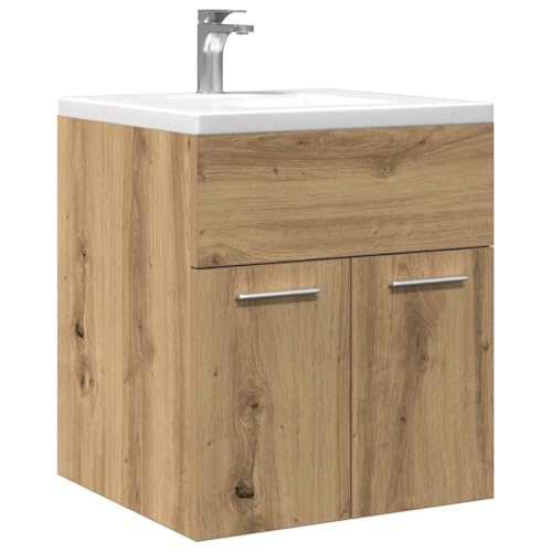 Woonisher Waschbeckenschrank -Eiche 41x38,5x46 Holzwerkstoff badmöbel Set mit spiegelschrank Woonisher Waschbeckenschrank -Eiche 41x38,5x46 Holzwerkstoff badmöbel Set mit spiegelschrank von Woonisher