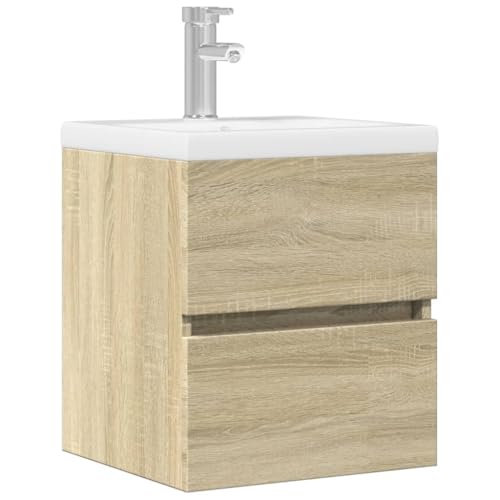 Woonisher Waschbeckenunterschrank Sonoma-Eiche 41x38,5x45cm Holzwerkstoff badmöbel Set mit spiegelschrank Woonisher Waschbeckenunterschrank Sonoma-Eiche 41x38,5x45cm Holzwerkstoff badmöbel Set mit spiegelschrank von Woonisher