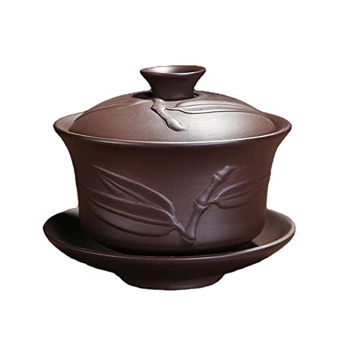 Woonsoon Yixing Chinesische Zisha Gaiwan handgefertigt, 150 ml, Porzellan, Gaiwan Kungfu Teetasse, traditionelles chinesisches Teegeschirr-Set von Woonsoon