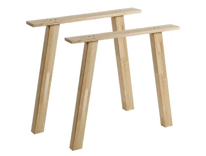 2er Set Tischbeine aus Kiefer, Braun von Woood