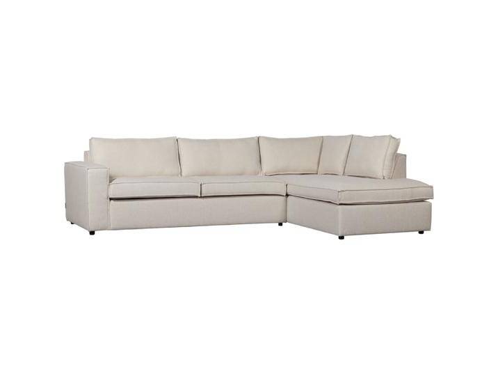 4-Sitzer Ecksofa Rechts aus Webstoff, Beige von Woood