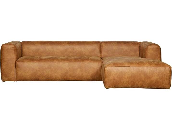 Ecksofa WOOOD Bean , braun (cognac), B:305cm H:73cm T:175cm, Sofas, Bezug in Lederoptik, Breite 305 cm von Woood