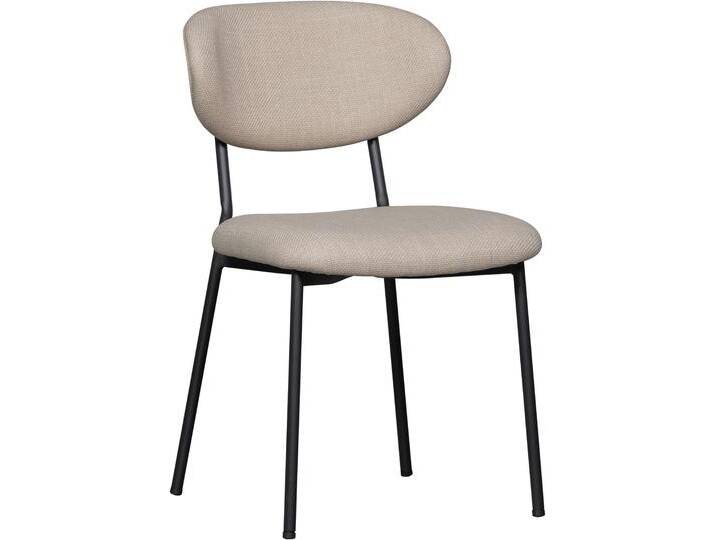 Esszimmerstuhl WOOOD Kjeld , beige (natur), B:47cm H:79cm T:53cm, Stühle, gepolstert mit gewebten Stoff, Höhe 79 cm von Woood