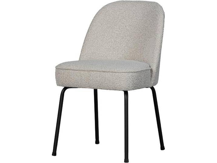 Esszimmerstuhl WOOOD Stockholm , beige (natur, schwarz), B:50cm H:82,5cm T:57cm, 100% Polyester, Stühle, Polsterstuhl, 4-Fuß-Metallgestell, Breite 50 cm von Woood
