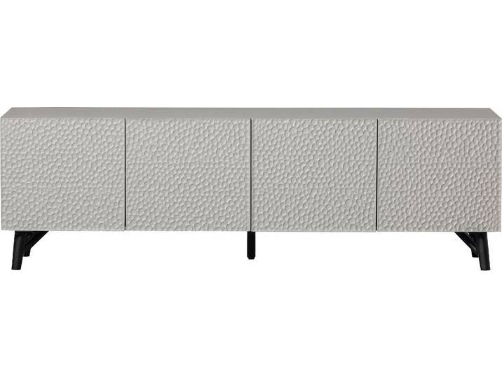 Lowboard WOOOD Carve TV-Kommode , weiß, B:185cm H:56cm T:46cm, Holz teilmassiv, Sideboards, Fronten mit auffälligen Muster, H 56 cm x B 181 cm Lowboard WOOOD Carve TV-Kommode , weiß, B:185cm H:56cm T:46cm, Holz teilmassiv, Sideboards, Fronten mit auffälligen Muster, H 56 cm x B 181 cm von Woood