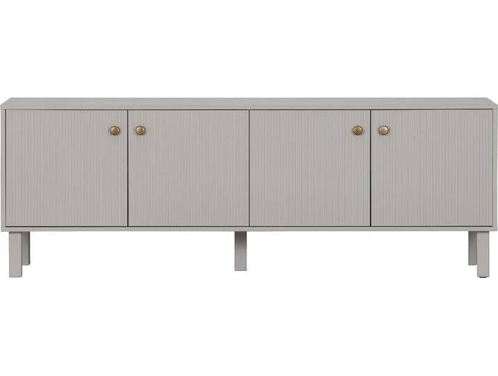 Lowboard WOOOD Madu TV-Kommode , grau, B:160cm H:56cm T:46cm, FSC-zertifizierter Holzwerkstoff, Sideboards, mit 4 Einlegeböden, H 56 cm x B 160 cm von Woood