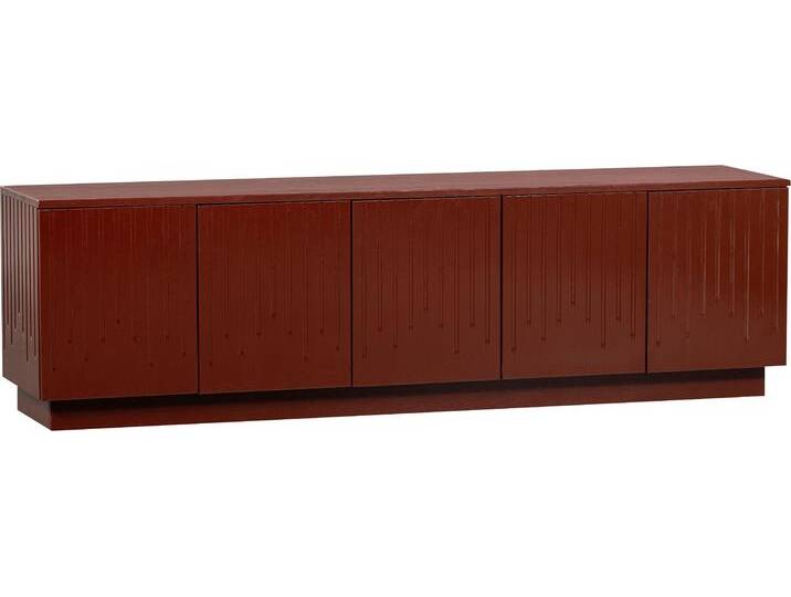 Lowboard WOOOD Pencil TV-Kommode , rosa (merlot glänzend), B:180cm H:52cm T:40cm, Holzwerkstoff, Sideboards, Kommode mit Push-to-Open-Funktion, H 52 cm x B 180 cm von Woood