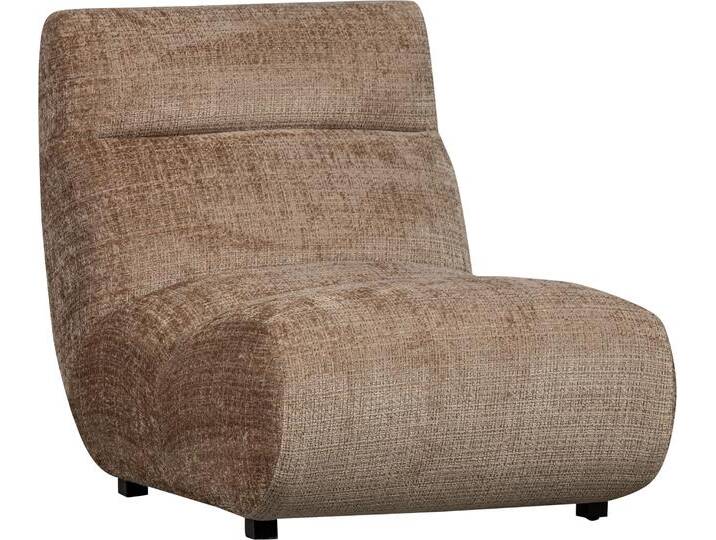 Sessel WOOOD Observe , braun, B:75cm H:82cm T:96cm, Sessel, Lounge-Sessel Polstersessel, frei im Raum stellbar, grob gewebter Chenille-Stoff, H 82 cm x B 75 cm von Woood