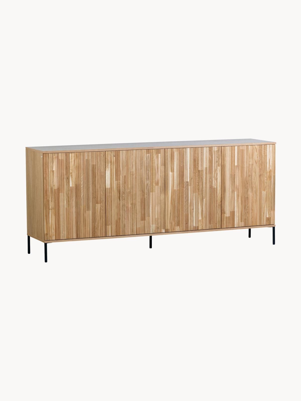 Sideboard Avourio aus Eichenholz mit geriffelter Front von Woood