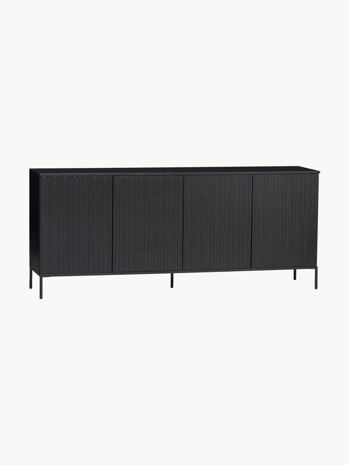 Sideboard Avourio aus Kiefernholz mit geriffelter Front von Woood