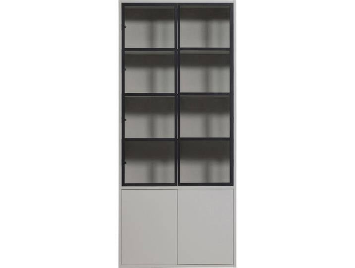 Vitrine WOOOD Basic , weiß, B:101cm H:230cm T:40cm, FSC-zertifizierter Holzwerkstoff, Schränke, mit vier Türen, Breite 101 cm von Woood