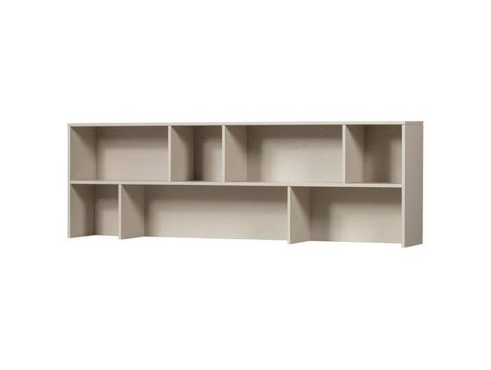 WOOOD Aufsatzschrank Aufsatzschrank New Gravure aus Kiefernholz, Dust, grau, Kiefernholz (FSC-zertifiziert), Dust, Hellgrau, Dust von Woood