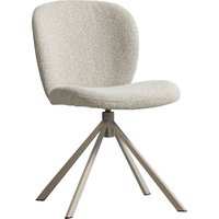WOOOD Esszimmerstuhl "Femke" (Set) 2 Stk.Polsterstuhl mit Drehfuß, aus weichem Bouclé-Stoff, Höhe 80 cm von Woood