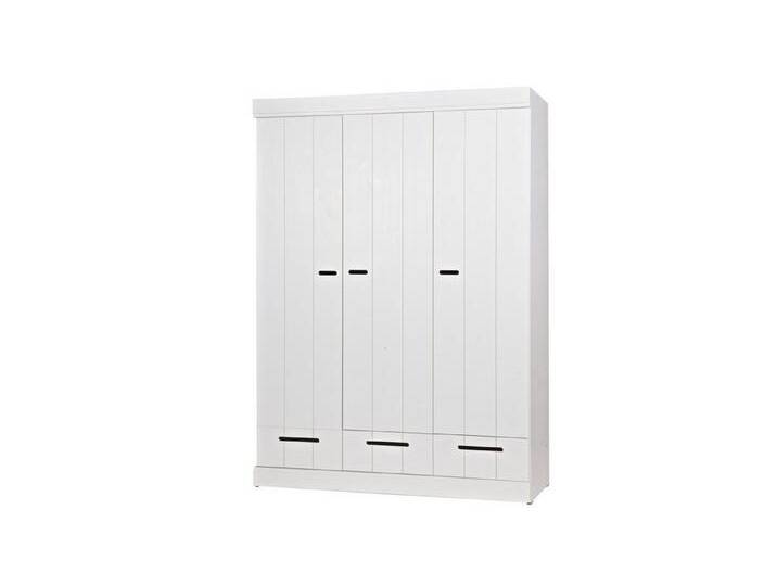 WOOOD Kleiderschrank Connect mit 3 Türen, Weiß, weiß, Weiß, Weiß von Woood