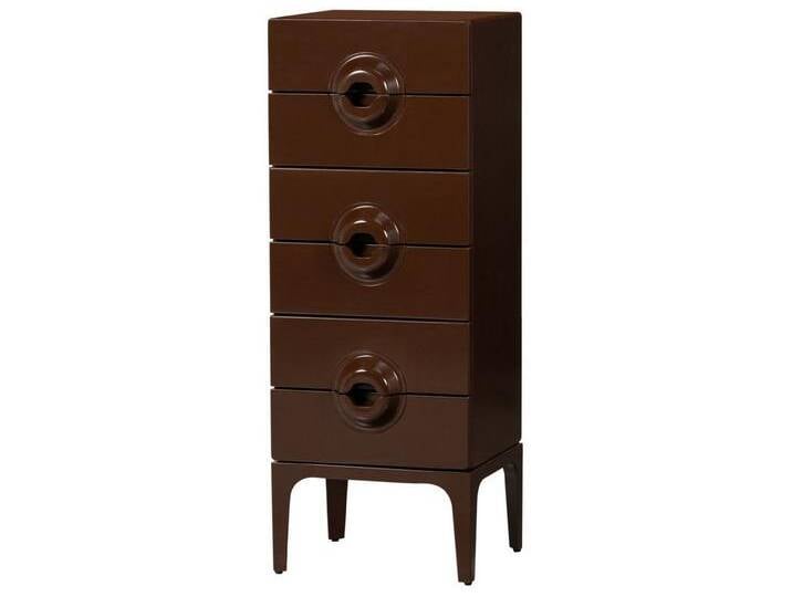 WOOOD Kommode Merge aus Holz, Braun/Rot, braun rot von Woood