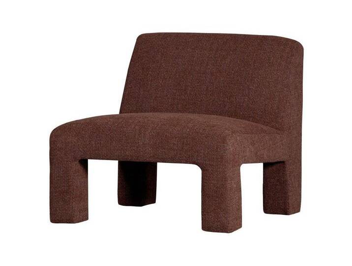 WOOOD Sessel Lavid aus Webstoff, Braun, braun rot, Braun von Woood