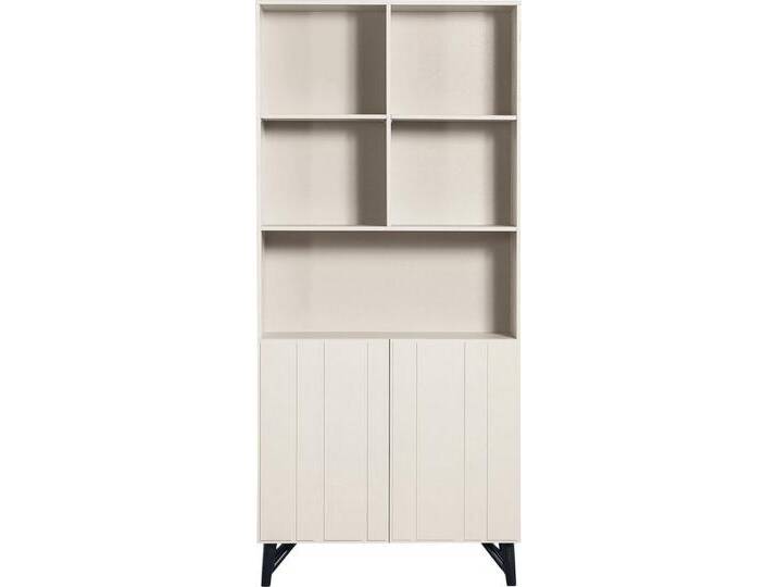 WOOOD Stauraumregal Miller, mit 2 Türen, H 200 cm x B 90 cm, weiß von Woood