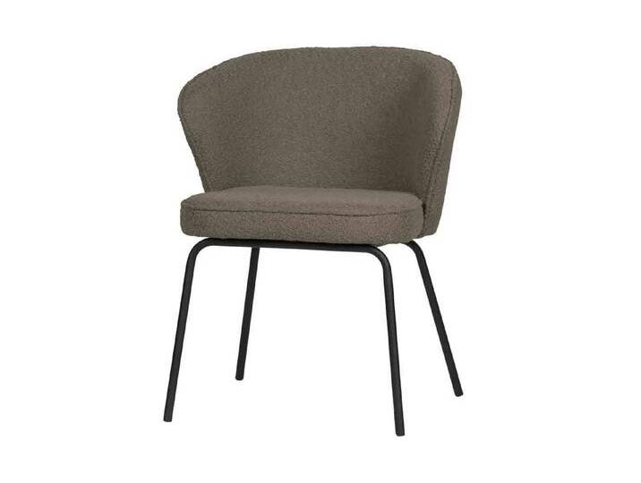 WOOOD Stuhl Admit aus Boucléstoff, Nougat, braun grau, Nougat, Braun, Nougat von Woood