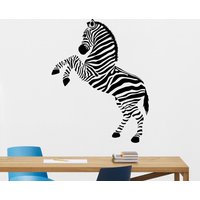 Zebra Wandtattoa Vinyl Aufkleber Wanddeko Afrika Poster Auto Home Nursery Wandkunst Kinder Geschenk Druck 1452 von WoopyDecalShop