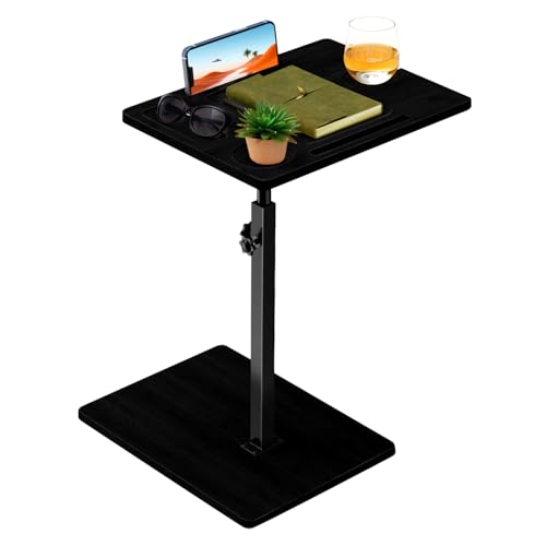 Wooruy Beistelltisch aus Holz, Klein und Kompakt, Höhenverstellbar, Multifunktionaler Sofatisch, Side Table für Wohnzimmer, Couch Tisch, Nachttisch Klein, Salvaspazio von Wooruy
