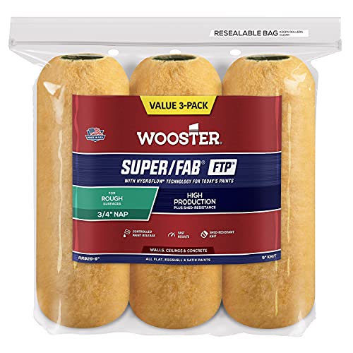 Die Wooster Brush Company rr929–9 Super Fab FTP ROLLER COVER 3/4-Zoll Nap, 3er Pack von Wooster Brush