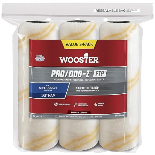 Wooster Brush RR669-9 Pro DOO Z FTP Rollenabdeckung, 1,27 cm (1/2 Zoll), 22,9 cm (9 Zoll) (3er-Pack) von Wooster Brush