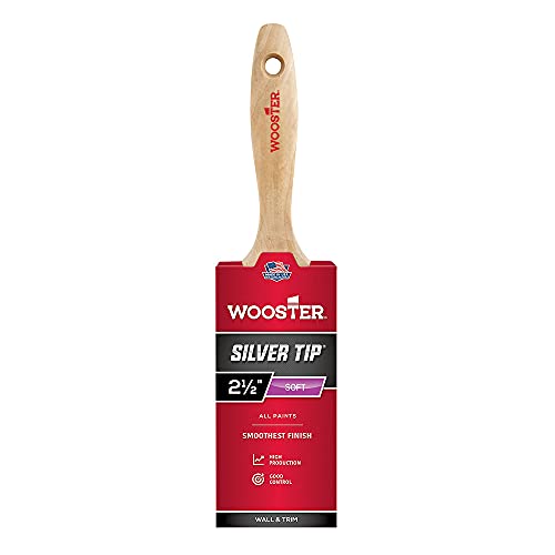 Wooster Brush 5222-2.5 Silver Tip Lackpinsel mit Silberspitze, Silber, 6,4 cm von Wooster Brush