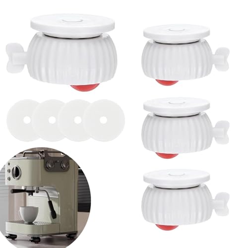 Wopanxye 4pcs Selbstklebende Lenkrollen, 360° Universal Drehrollen Küchengerät, Mini Kugelrolle Kleberolle Gleiter Mit Feststellbremse für DIY Kleine Möbel Mülleimer Aufbewahrungsbox Büchse von Wopanxye