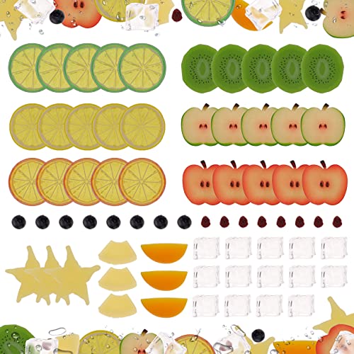 Woration 69Stück Sommer Dekoration Gefälschte Plastik Obst & EIS Würfel Lebensmittel Requisiten Künstliche Blaubeeren Getrocknete Limette Zitrone Sternfrucht Ananas Scheiben Woration 69Stück Sommer Dekoration Gefälschte Plastik Obst & EIS Würfel Lebensmittel Requisiten Künstliche Blaubeeren Getrocknete Limette Zitrone Sternfrucht Ananas Scheiben von Woration
