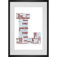 Personalisiert " L Buchstabe Initial Name Word Art Print von WordArtbyWW