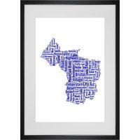 Personalisierte Bristol Map Wortkunstdruck von WordArtbyWW