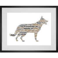 Personalisierte Hunde Wort Kunst Deutscher Schäferhund Elsässer Design - Jede Hunderasse Kann Hergestellt Werden von WordArtbyWW