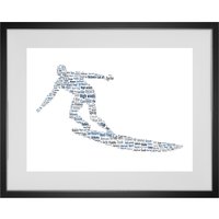 Personalisierte Surfen Wort Kunstdruck von WordArtbyWW