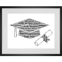 "Personalisierter Abschluss-Hut & Schriftrolle "Wort" Kunstdruck." von WordArtbyWW