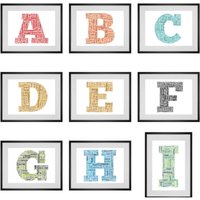 Personalisierter Buchstabe Wort Kunstdruck von WordArtbyWW