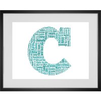 Personalisierter " C Buchstabe Initial Name Word Art Print von WordArtbyWW
