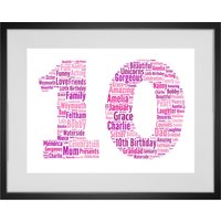 Personalisierter Kunstdruck Zum 10. Geburtstag - Jede Zahl Kann Hergestellt Werden von WordArtbyWW