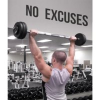 Keine Ausreden - Gym Wandtattoo Motivierende Wand Inspirierende Fitness Aufkleber Dekor von WordFactoryDesign