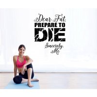 Lieber Fett Vorbereiten Zu Sterben - Gym Wall Decal Motivational Inspirierende Wand Fitness Decal-Inspirierende Wand-Dekor von WordFactoryDesign