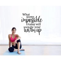 Was Heute Unmöglich Scheint Ihre Erwärmen - Fitness-studio Wandtattoo Motivations Inspirierende Wand Fitness 23 "x 23" in Kürze von WordFactoryDesign