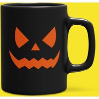 Kürbis Jack O Windlicht Halloween 11 Oz. Schwarze Kaffeetasse von WordSmithyGifts