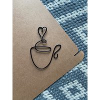 Draht Tee-/Kaffeetasse Mit Herz von Wordsonthewire
