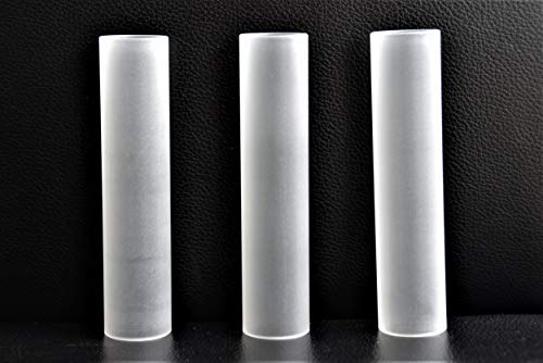 3 Stück hochwertige offene Glaszylinder Øa ca. 23 x 67 mm, Oberfläche feinmatt (308 2331) von Worf Glaskugeln