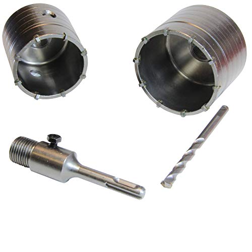 Bohrkrone Set 65mm & 80mm max. 68mm & 82mm SDS Plus Dosenbohrer von Work Plus