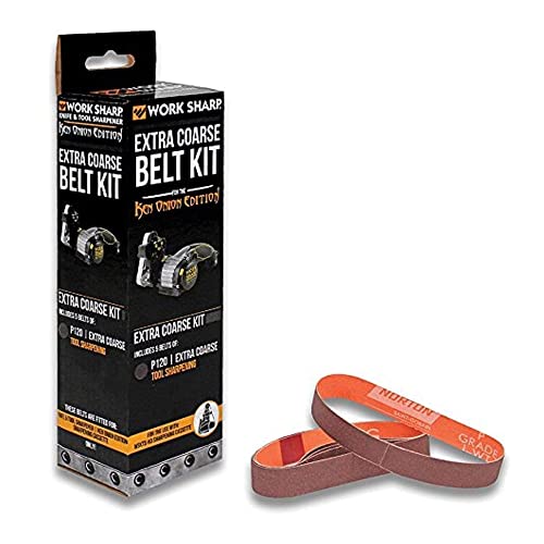 WORK SHARP™® - Blade Grinding Attachment Belt Kit P120 - grobes Premium Gewebe-Schärfband 5er Set - keramische Profi Schleifbänder in Industrie Qualität - Hochwertiger Schärfer WORK SHARP™® - Blade Grinding Attachment Belt Kit P120 - grobes Premium Gewebe-Schärfband 5er Set - keramische Profi Schleifbänder in Industrie Qualität - Hochwertiger Schärfer von Work Sharp