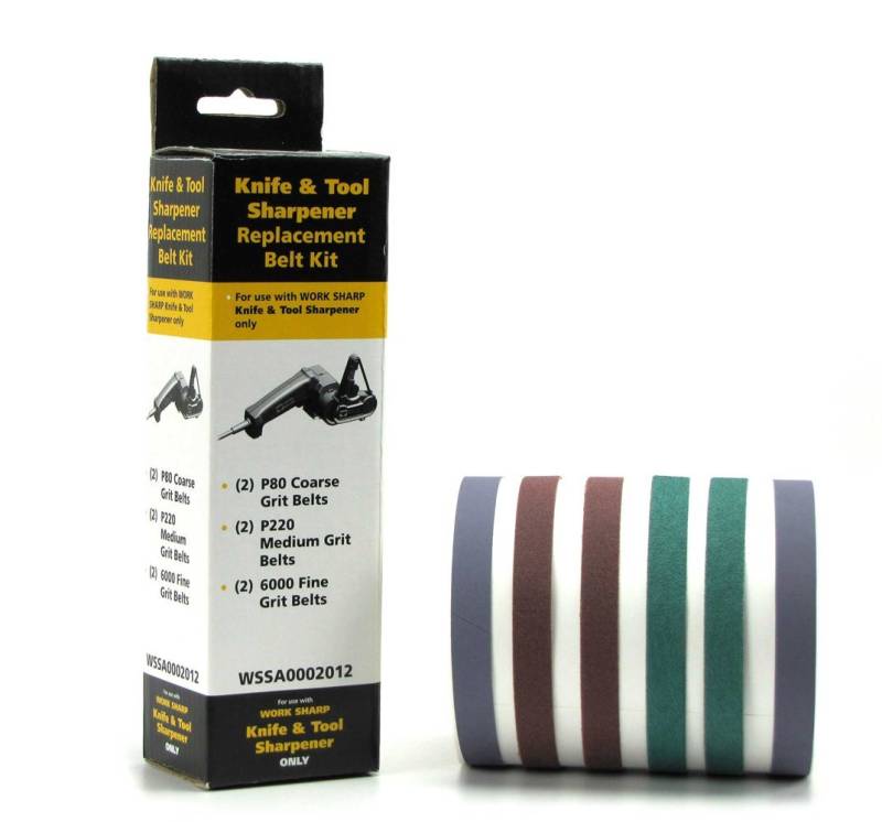 Work Sharp Messerschärfer, Work Sharp WSKTS Belt Kit 80 / 220 / 6000 passend für Messerschärfer MK II von Work Sharp