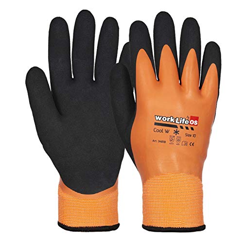 HandschuhMan. Arbeitshandschuhe Winter komplett gefüttert, Thermo wasserdicht Gr. 8-12 (9/L) von WorkLife