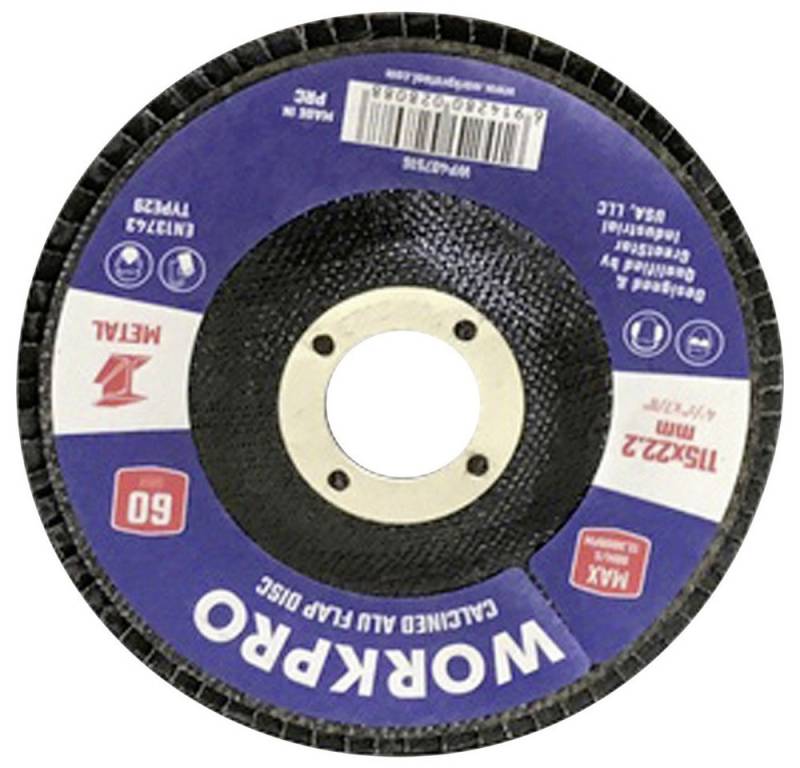 WorkPro Schleifscheibe WorkPro WP407516 Fächerschleifscheibe Durchmesser 115 mm Bohrungs-Ø 22 WorkPro Schleifscheibe WorkPro WP407516 Fächerschleifscheibe Durchmesser 115 mm Bohrungs-Ø 22 von WorkPro